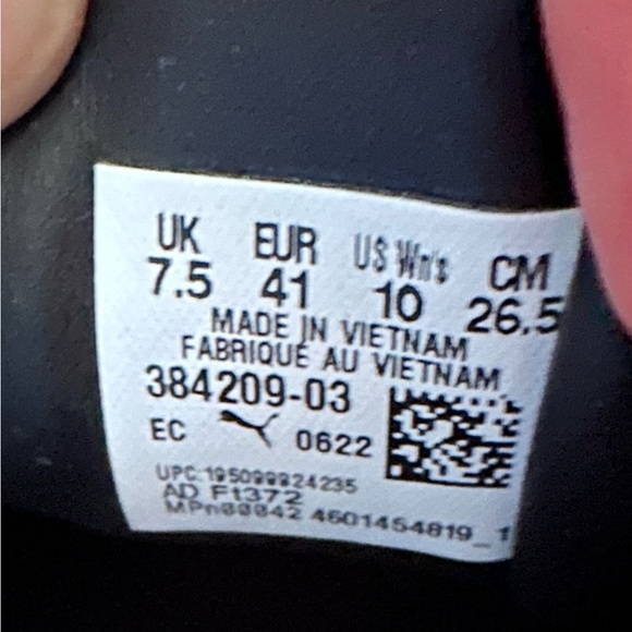 PUMA 👟 Mayze Black Leather Platform US Women’s Size 10 - Picture 14 of 14